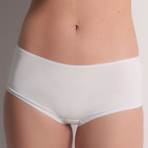 Shorty So soft blanc en coton Jolidon  - 6 culottes shorties tangas strings blanc