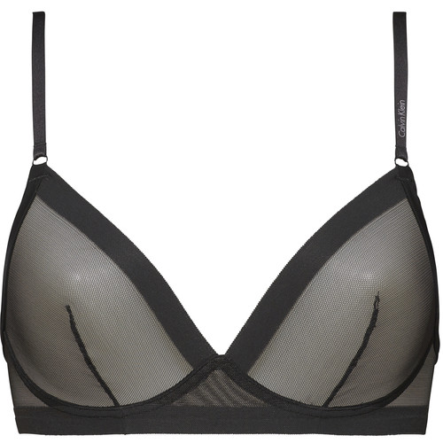 Soutien-gorge triangle armatures noir en nylon - Calvin Klein Underwear - Calvin klein underwear femme