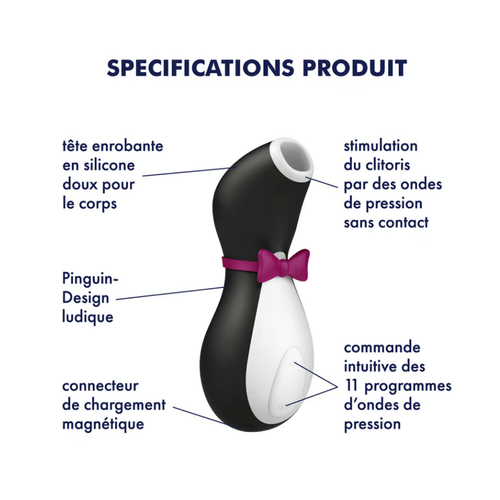 Satisfyer Stimulateur Satisfyer Pro Penguin Nouvelle Génération - Noir Et Blanc