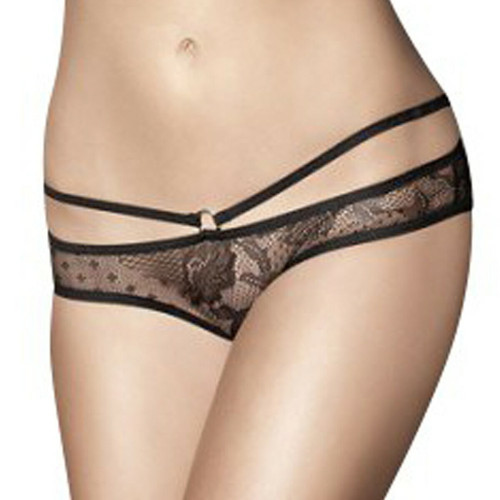 Culotte ouverte - Noire en dentelle Anais Lingerie  - Promotion lingerie sexy