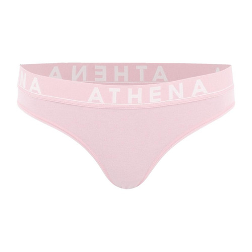 Slip femme Easy Color rose en coton Athéna