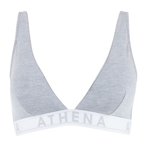 Soutien-gorge triangle sans armatures à coques amovibles femme Easy Color gris en coton Athéna  - Athena