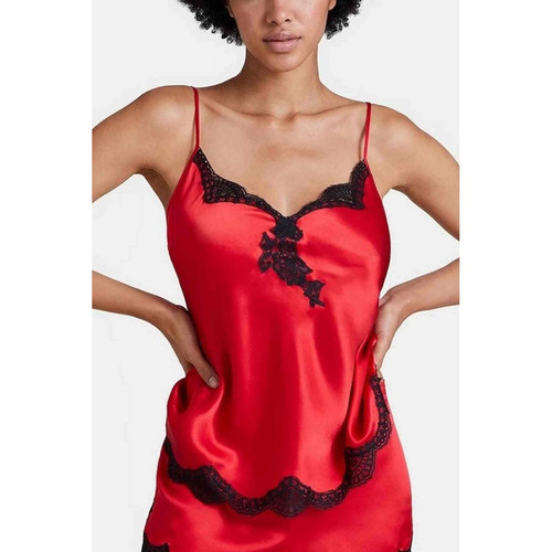 Top Rouge en soie - Aubade - Noel homewear