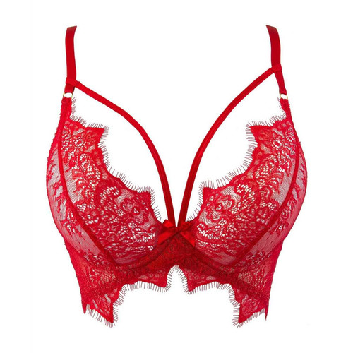 Semi-corset  - Rouge  Axami lingerie  - Bustiers et corsets