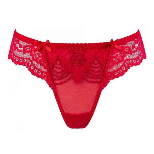 Tanga  - Rouge Axami lingerie  - 6 culottes shorties tangas strings rouge