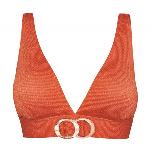 Haut de maillot de bain triangle Orange Brigitte Bardot
