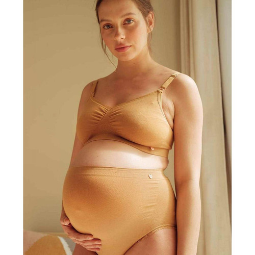 Culotte de grossesse - Marron en coton - Cache Coeur - Culottes et shorties maternité