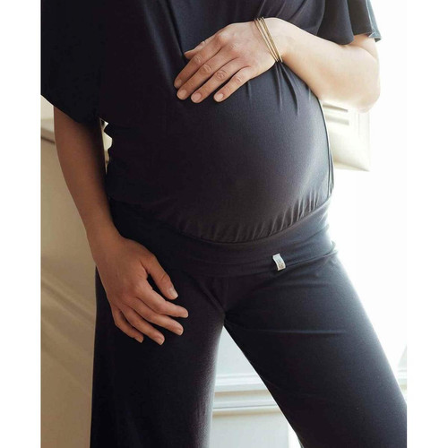 Pantalon de grossesse large 7/8 - Bleu - Cache Coeur - Culottes et shorties maternité