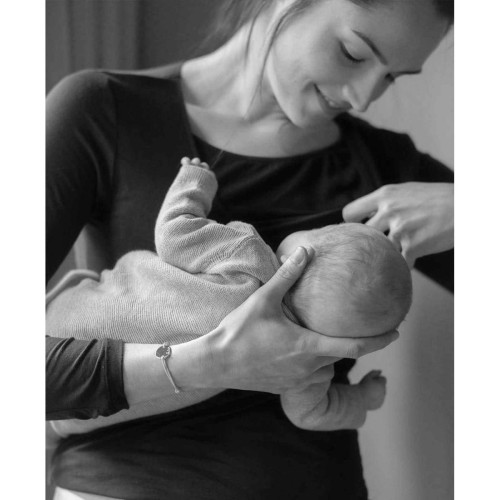 T-shirt manches longues maternité - Noir - Cache Coeur - Soutiens-gorge allaitement et maternité