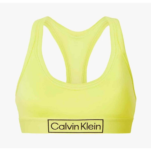 Bralette Sans Armatures - Jaune en coton  - Calvin Klein Underwear - Calvin klein underwear femme