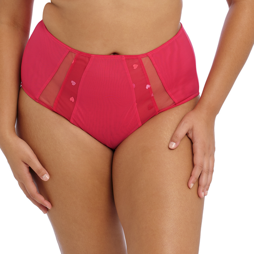 Culotte Taille Haute - Rouge  Elomi  - 6 culottes shorties tangas strings rouge