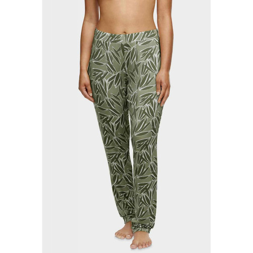 Bas de pyjama - Pantalon - Vert en coton modal - Femilet - Noel homewear