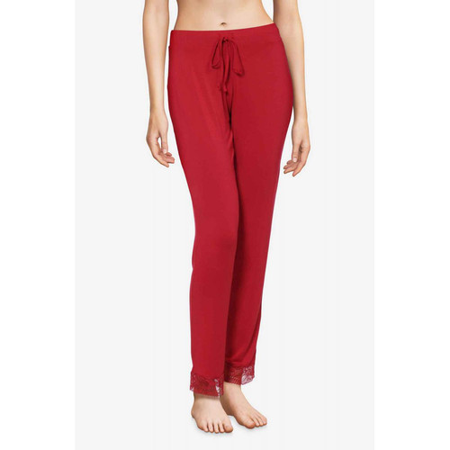 Pantalon pyjama Rouge en coton modal - Femilet - Shorties et bas pour la nuit