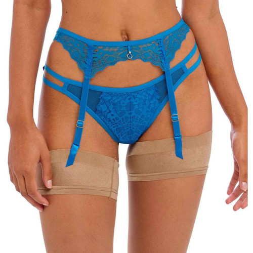 Porte-jarretelles en dentelle - Bleu Freya  - Promotion lingerie sexy