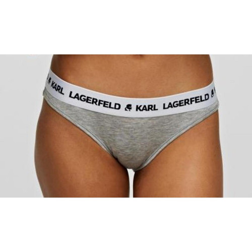 Culotte logotee - Gris  Karl Lagerfeld  - 40 lingerie promo 60 a 70