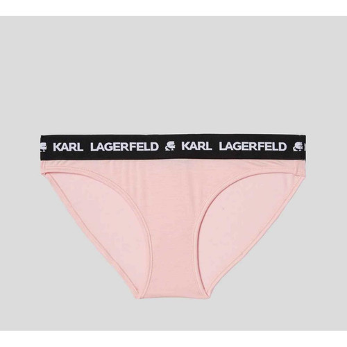 Culotte logotée - Rose Karl Lagerfeld  - 40 lingerie promo 60 a 70