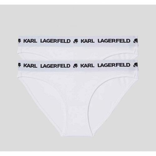 Lot de 2 culottes logotées - Blanc Karl Lagerfeld  - 40 lingerie promo 60 a 70