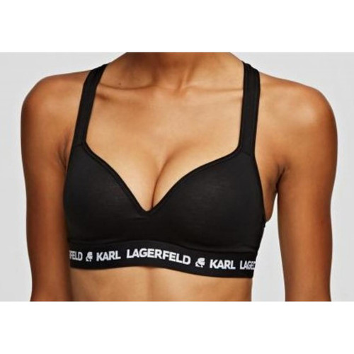 Soutien-gorge rembourre sans armatures logote - Noir Karl Lagerfeld  - 40 lingerie promo 60 a 70
