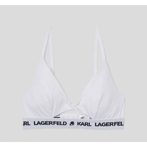 Soutien-gorge triangle sans armatures logoté - Blanc - Karl Lagerfeld - Karl Lagerfeld Lingerie