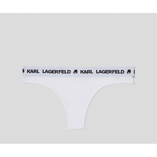 String logoté - Blanc Karl Lagerfeld  - Promotions strings et tangas