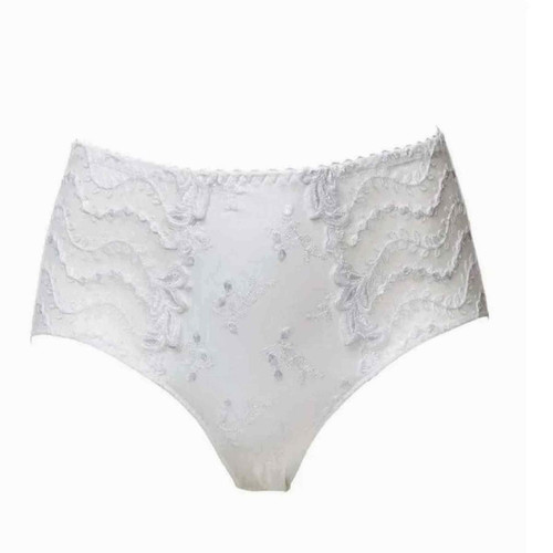 Culotte Taille Haute blanc Louisa Bracq  - Lingerie grandes tailles culottes strings tangas shorties 54 a 62