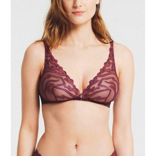 Soutien-gorge Sans Armatures motif graphique - Rouge Louisa Bracq  - 40 lingerie promo 50 a 60