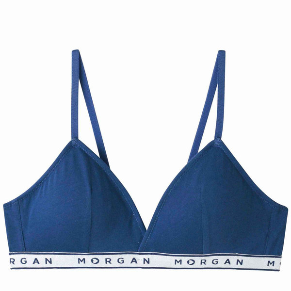 Soutien-gorge Triangle Coques Amovibles - Bleu en coton Morgan Lingerie