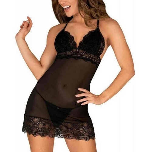 Nuisette - Noire Obsessive  - Obsessive lingerie lingerie nuit loungewear
