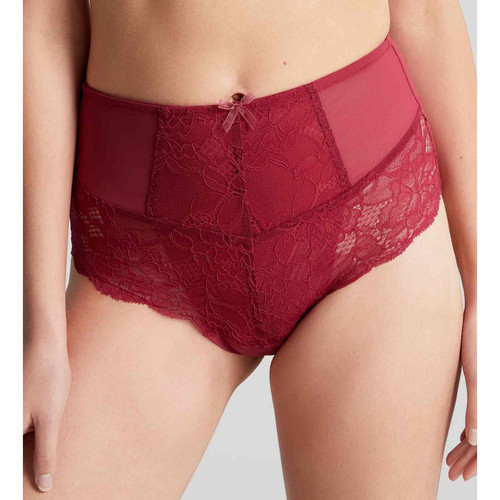 Culotte Taille Haute - Rouge Panache  - 6 culottes shorties tangas strings rouge