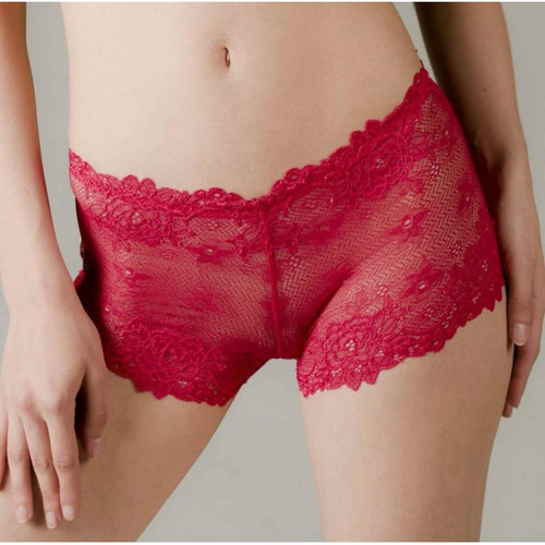 Shorty rouge en nylon  Valege  - Valege lingerie