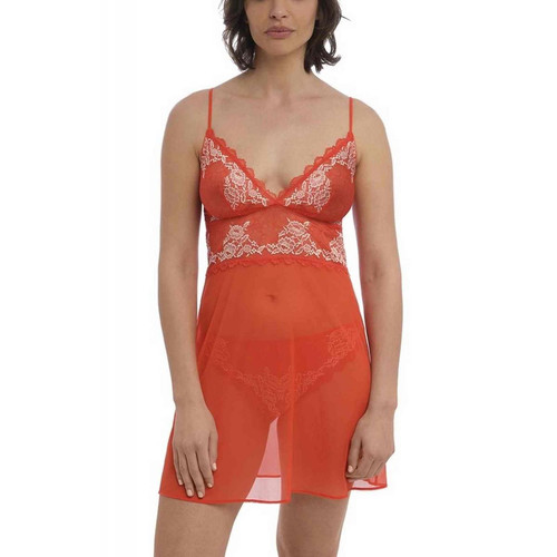 Nuisette - Orange en nylon - Wacoal lingerie - Noel homewear