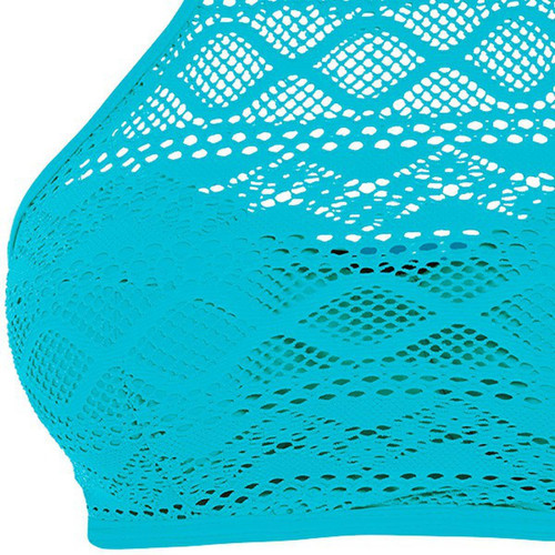 Haut de maillot de bain crop top tour de cou à armatures Freya Maillots SUNDANCE deep ocean bleu Sundance