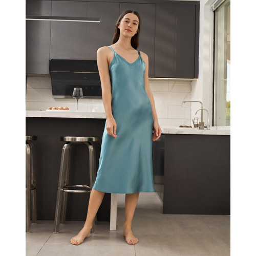 Chemise De nuit En Soie  Robe Sexy Pour Femme bleu Lilysilk  - Lingerie de nuit et Loungewear