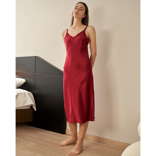 Chemise De nuit En Soie  Robe Sexy Pour Femme rouge Lilysilk