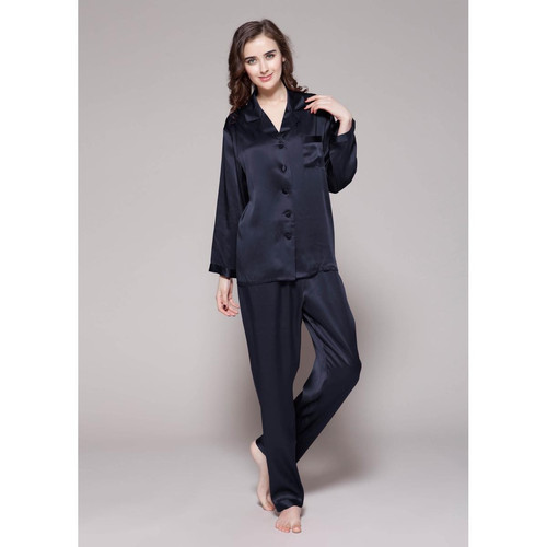 Ensemble De Pyjama En Soie  bleu marine Lilysilk  - Lingerie de nuit et Loungewear