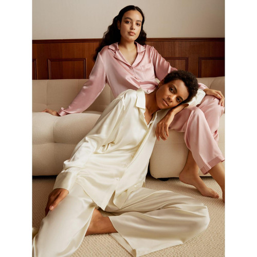 Ensemble De Pyjama En Soie  rose poudre Lilysilk  - Nouveautés Homewear