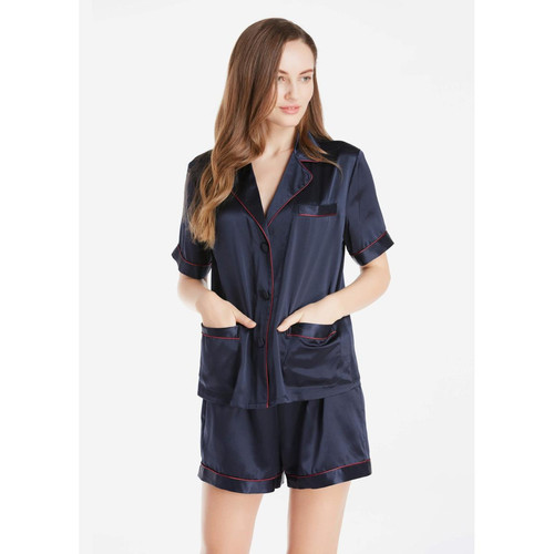 Ensemble de Pyjamas en Soie  Femme bleu marine Lilysilk  - Nouveautés Homewear