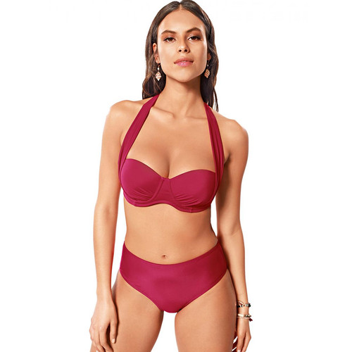 Midi bikini briefs doublure avant-multicolore - Venca lingerie maillot