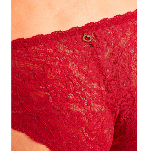 Culotte italienne rouge en dentelle Rosessence
