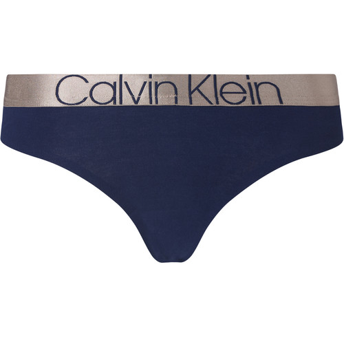 String bleu en coton Calvin Klein Underwear  - Lingerie pas chère