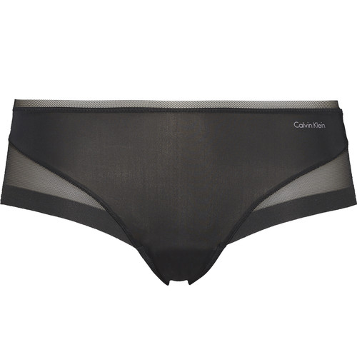 Shorty noir en nylon - Calvin Klein Underwear - Lingerie Grandes Tailles