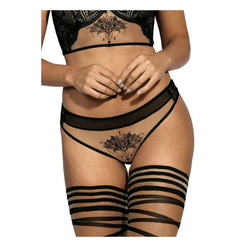 Culotte brésilienne - Noir - Axami lingerie - Lingerie sexy axami