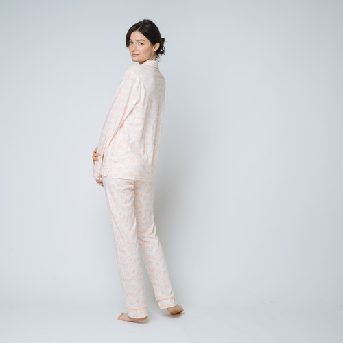 Pyjama deux pièces imprimé rose en coton Iconic