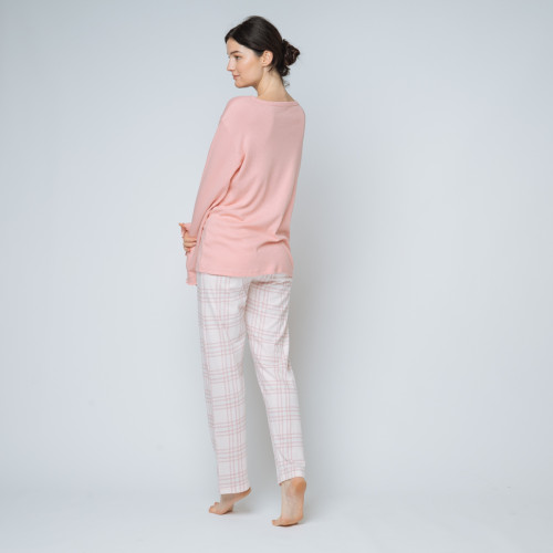 Iconic Pyjama deux pièces, pantalon à carreaux