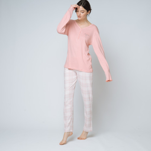 Pyjama deux pièces, pantalon à carreaux Iconic