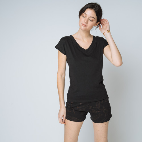Pyjashort en maille noir Iconic  - Lingerie Iconic
