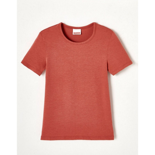 Tee-shirt Manches Courtes Rose Terracotta Thermolactyl Damart  - Noel homewear