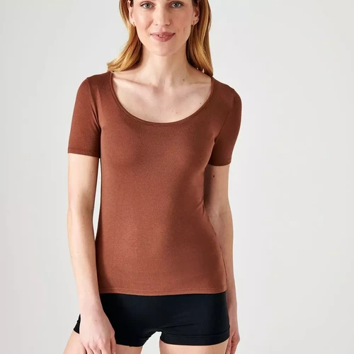 Tee-shirt manches courtes invisible chocolat