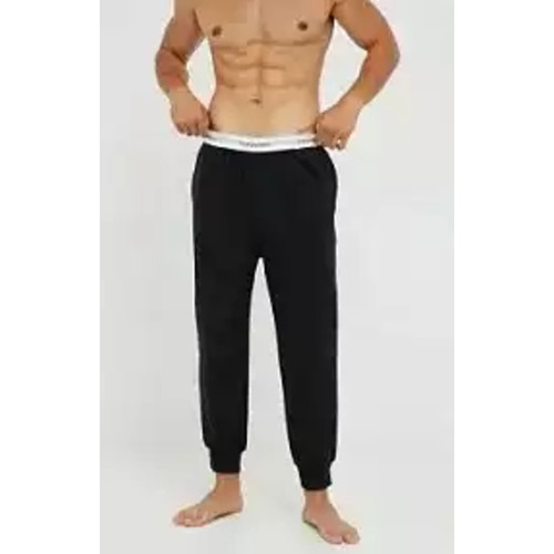 Bas de pyjama - Pantalon jogger - Noir en coton - Calvin Klein Underwear - 40 lingerie promo 30 a 40