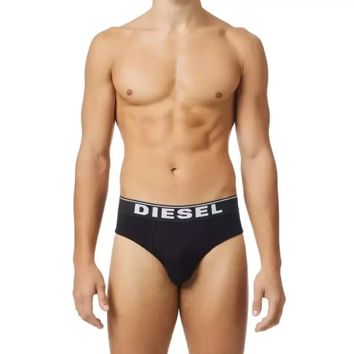 Pack de 3 slips coton stretch ceinture elastique - Diesel Underwear noir Diesel Underwear  - Lingerie Grandes Tailles